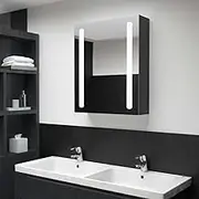 LED Bathroom Mirror Cabinet, 50x13x70 cm Floating Vanity, Modern Wall Mount with Storage, Dimmable Light, Skincare & Grooming