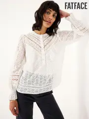 FatFace Ivory Bea Broderie Top (AG8980) | $136