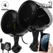 Motorcycle Bluetooth Wireless 300W Speaker Audio System Stereo ATV UTV 4 Wheeler