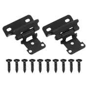 20 Pack 1/2" Semi-Concealed Self Closing Cabinet Hinges, Black