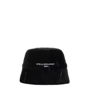 Stella McCartney Logo Embroidered Bucket Hat 57,58 Black