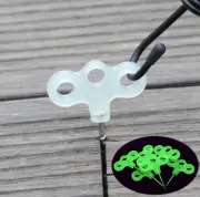 10pcs Camping Deck Nail Luminous Tent Windproof Rope Fixing Nail Three Eye Screw