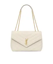 loulou large in matelassé lambskin One size white wine