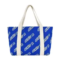 在飛比找PChome24h購物優惠-agnes b. 標誌帆布雙面用手提包-小/藍