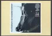 Modern Postcard: Film Director ALFRED HITCHCOCK as Depicted on Stamp. Free p&p