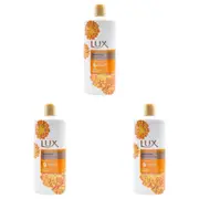 3x Lux 600ml Body Wash Liquid Bath Soap Sweet Dahlia w/ Patchouli Oil Scent
