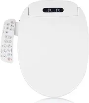 Bidet Toilet Seat Elongated With Dryer and Warm Water - Temperature Controlled Wash, Smart Touch Panel, Nightlight, Slow Close