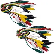 2pair Test Leads Set with Alligator Clips Double-end 50cm Jumper Wire