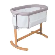 Childcare Easy To Attach And Remove Osmo Breathable Bedside Sleeper Bassinet - Beech