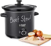 [Russell Hobbs] Slow Cooker [Heavy 3.5 L Ceramic Cooking Pot for Opt Temperature Distribution] Slow Cooker Chalkboard (Board Surface, 3 Temperature Settings & Keep Warm Function, 200 W) Slowcooker