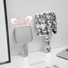 Portable Water Ripple Electroplate Handheld Makeup Mirror Beauty Tools