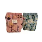 Linen Cosmetic Organizer Pouch Handmade Key Small Bags Women