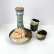 Vintage Pottery Craft Carafe Decanter USA Stoneware Wine MCM Robert Maxwell NEW