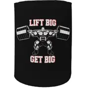 Alcohol Stubby Holder - Lift Big Gym Bodybuilding - Funny Novelty Birthday Gift Joke Beer Can Bottle