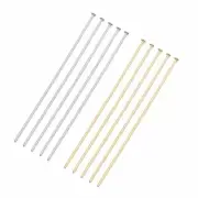 100 Pcs Stainless Steel Flat Head Pin Headpin Needle Earring Diy Jewelry Finding