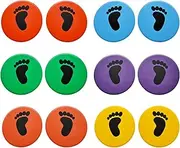 Eco Walker 10inch Colorful Carpet Spot Flat Markers Feet Hand Game for Classroom Home (Feet)
