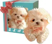 Realistic Robot Puppy, Realistic Robotic AI Pet Dogs, Electronic Dog Plush Toy for Kids, Robots Dogs That Act Like a RealDogs, Barking, Walking and Tail Wagging