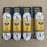 Lot of 4 - Howies White Waxed Hockey Skate Laces Waxed 108"