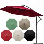 Outdoor Waterproof Parasol Sunshade Umbrella Cover Outdoor Courtyard Garden Canopy Windshield Uv Sun Protection Sunscreen Cloth black 2m 6bones