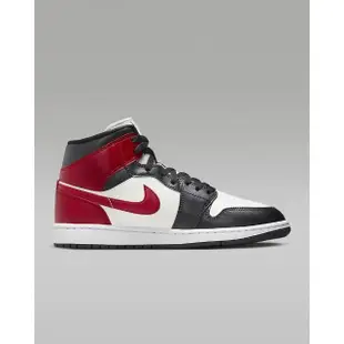 【NIKE 耐吉】休閒 籃球鞋 運動鞋 WMNS AIR JORDAN 1 MID 女鞋 黑紅(BQ6472160)