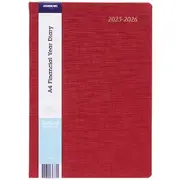 J.Burrows A4 Day to Page Textured FY25/26 Diary Berry