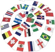 WHAMVOX National Flags Banner 9m Long Flag Banner for Flag Football Decor Polyester Flags Carnival Atmosphere
