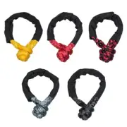 37400lbs Trailer Pull Soft Shackle Synthetic Rope Vehicle Recovery Tow Strap