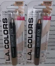 L.A.Colors Contour Stick CBCS285 CBCS286 *HIGHLIGHTER & BRONZER* Duo Lot Set New