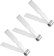3pcs Pastry Tongs, Dough Scraper Press Stainless Steel Clip Baking Crimper Tool for Decorating and Sealing Pie Crusts Bread Dessert Pastry Cakes Kitchen Baking Gadgets