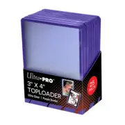 25 Ultra PRO Regular Purple 35pt Card Toploaders Topload Toploader Loaders 3x4"
