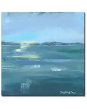 Ready2HangArt Dusk on the Water Wrapped Canvas Wall Art by Leslie Owens