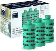Philips Water GoZero Adventure Filters, Replacement Filter Cartridge, Electro-adsorptive Filter, for GoZero Active Bottle, (3 Counts), 20oz (AWP295/37)