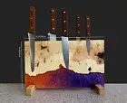 Magnetic Knife Block Countertop Wooden Knife Holder Wooden Kitchen Knife Holder