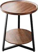 Practical Modern Double Tier Coffee Table Round Coffee Table Easy to Clean Coffee Table Bedroom Living Room Coffee Table Sturdy