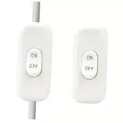 Inline Cord Switch, Lamp Control Appliance Switch Rocker, AC 250V 6A On White