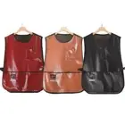 PU Leather Kitchen Apron Oil Resistant Work Apron Home Cleaning Apron Garden