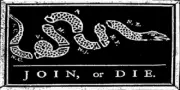 Benjamin Franklin Black Join or Die Decal Vinyl Bumper Sticker (3.75"x7.5")
