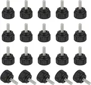 sourcing map 20 Pcs Threaded Knurled Thumbscrew, M3 x 8mm Monitor Mount Arm Screws Stainless Steel Clamping Knobs Grip Thumb Screw for Computer TV