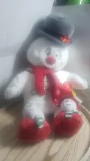 BUILD A BEAR Frosty The Snowman With Scarf, PIPE and Broom Plush 20"new W/ Tags