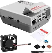 GeeekPi Case for Raspberry Pi 3B+, Case with Fan for Raspberry Pi, Retro Gaming Nes3Pi Case with Cooling Fan, Heatsinks for Raspberry Pi 2B/3B/3B+