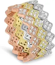 [Mila Bruno] CZ Diamond Stackable Tiara Ring