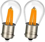 Ruiandsion BA15S 1156 LED Bulbs Warm White 2200K 48V AC/DC, 1141 1003 4SMD LED Chips Single Contact LED Backup Reverse Turn Signal Lights for RV Camper Trailer Boat Trucks (Pack of 2)