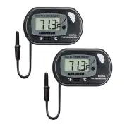 (2 Pack) LCD Fish Tank Aquarium Thermometer, Digital Water Thermometer for Fish