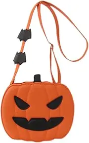 [Dickly] Halloween Pumpkin Crossbody Bag Lightweight Shoulder Bag for Traveling Casual