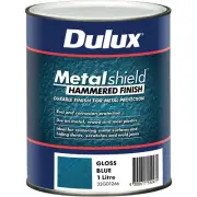 Dulux METALSHIELD HAMMERED FINISH GLOSS BLUE PAINT 1L Rust &Corrosion Protection