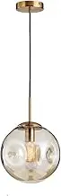 Baska Modern Pendant Light Glass Globe Ceiling Lamp(Amber)