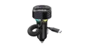 Bluetooth Car FM Transmitter Rainbow Lighting USB-C PD30W FM Transmitter MP3 WAV