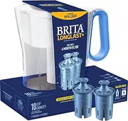 [BRITA] Wave Large 10-Cup Water Filter Pitcher with 2 Longlast+ Filters- Blue