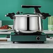 SustVita 3 Layer Pressure Cooker, Multifunctional Stainless Steel Micro Pressure Pot for Quick and Easy Meals (26cm / 10.2in)