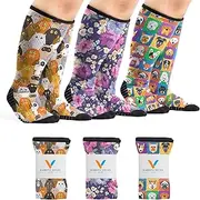 Viasox 3 Pack Compression Socks Women & Men, Circulation Support, 12-15mmHg Neuropathy